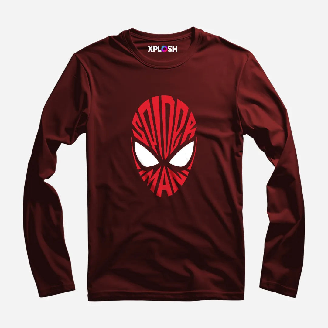 Spiderman Visage Full Sleeve T-Shirt