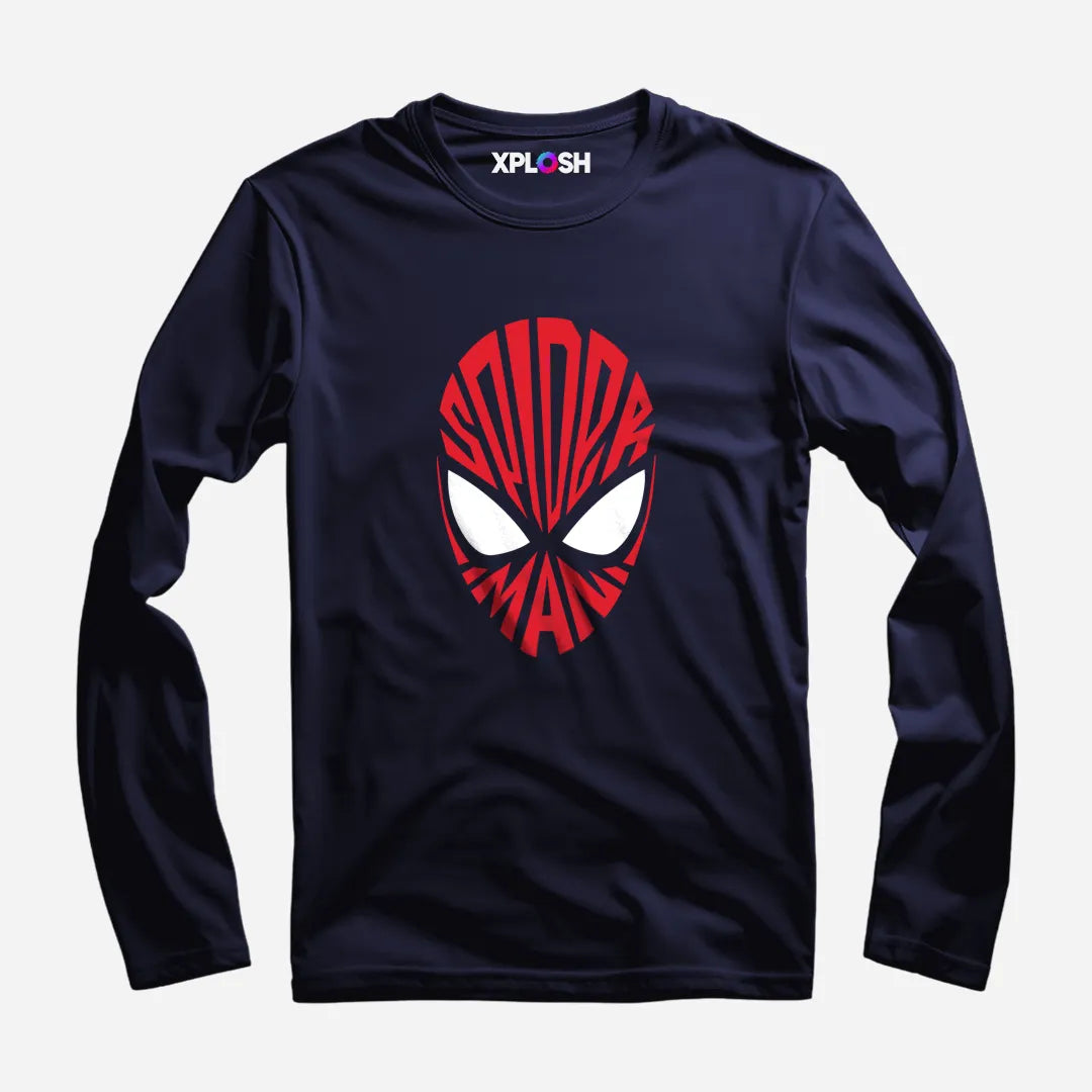 Spiderman Visage Full Sleeve T-Shirt