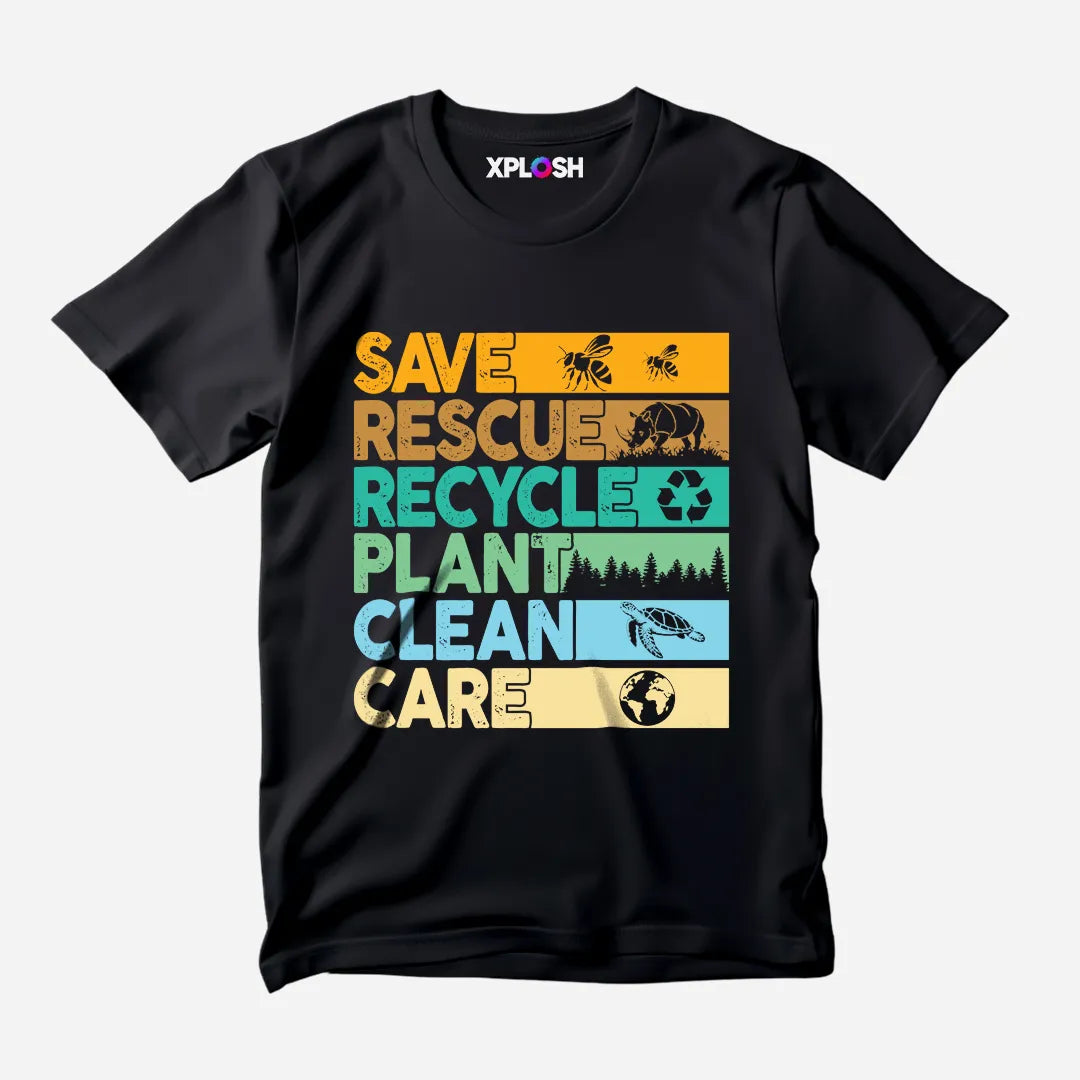 Save The Planet Half Sleeve T-Shirt