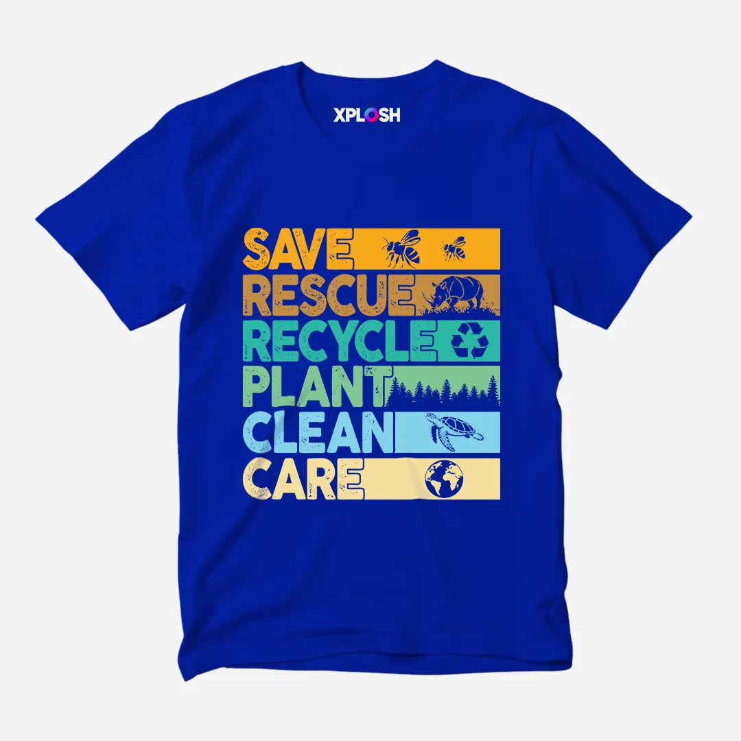 Save The Planet Half Sleeve T-Shirt