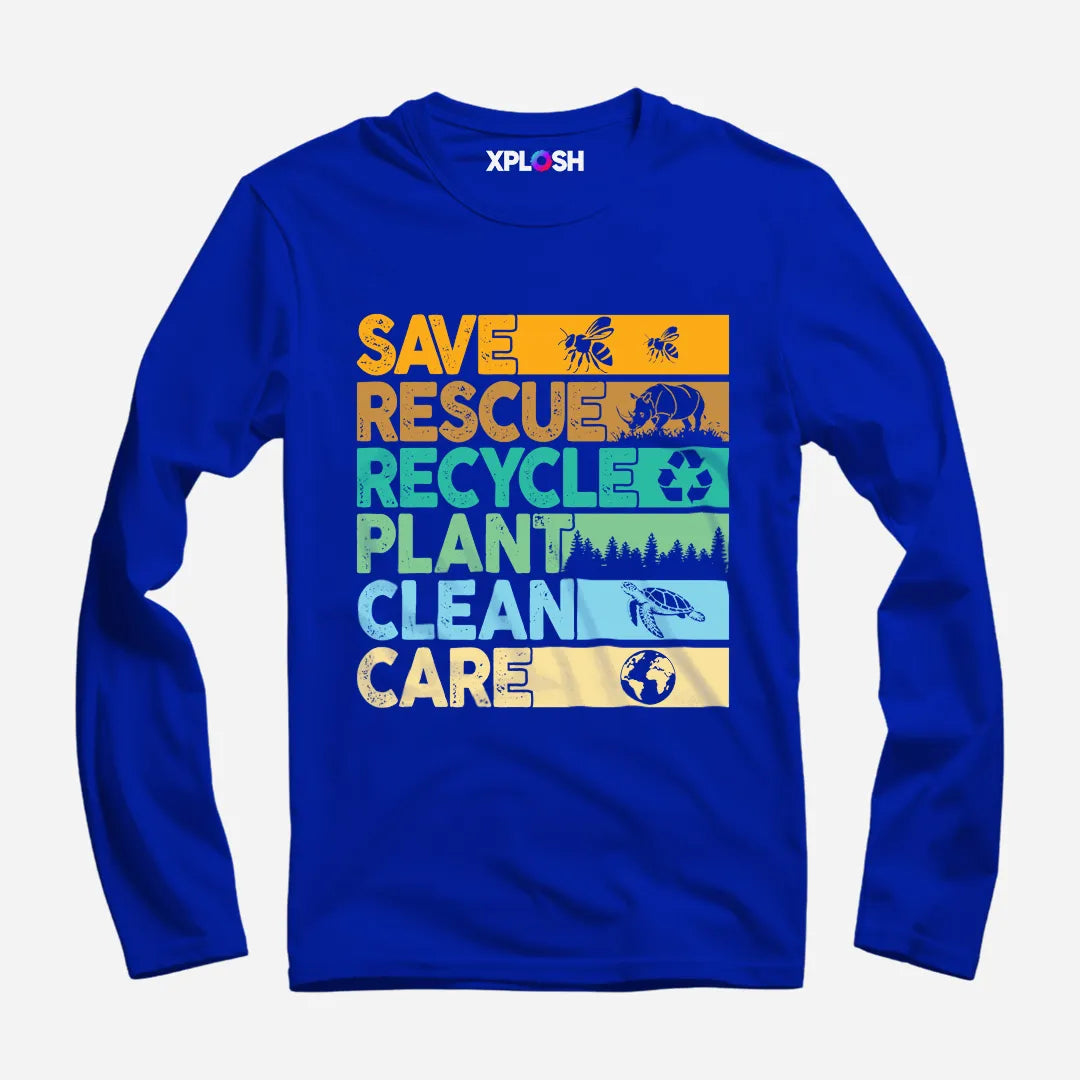 Save The Planet Full Sleeve T-Shirt
