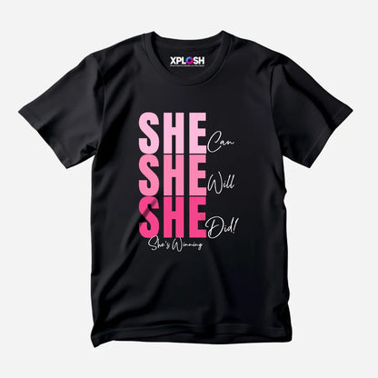 She Half Sleeve T-Shirt