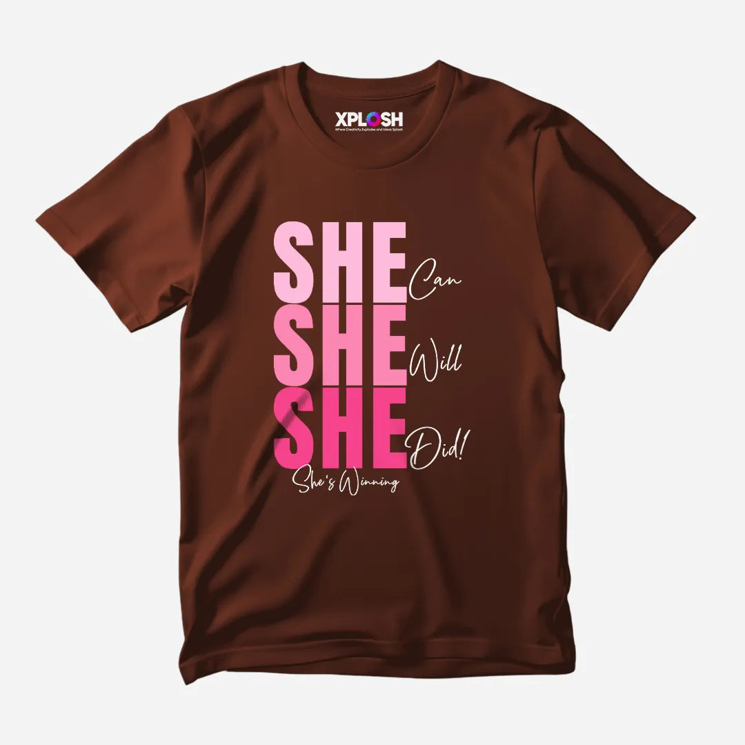 She Half Sleeve T-Shirt
