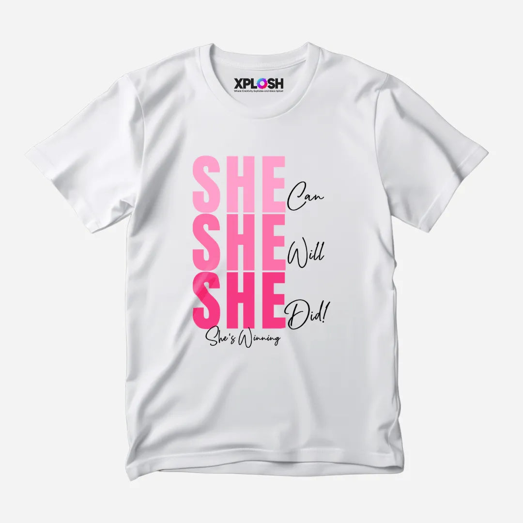 She Half Sleeve T-Shirt
