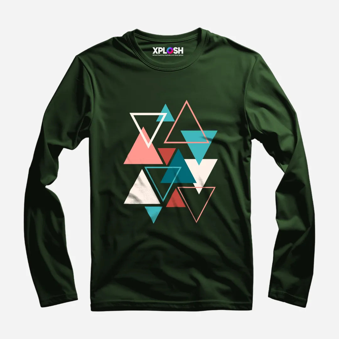 Triangles Full Sleeve T-Shirt