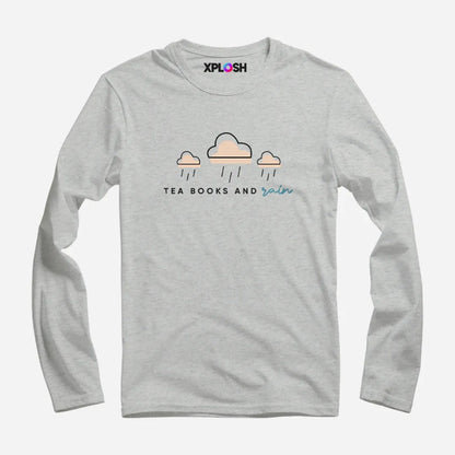 Tea Books Rain Full Sleeve T-Shirt