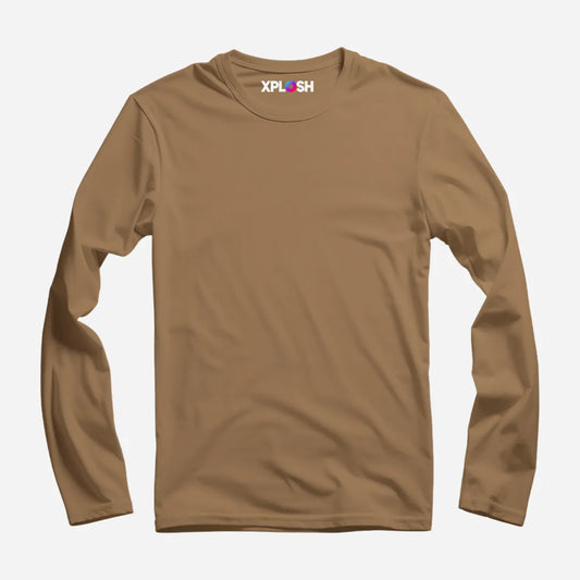 Tobacco Brown Full Sleeve T-Shirt