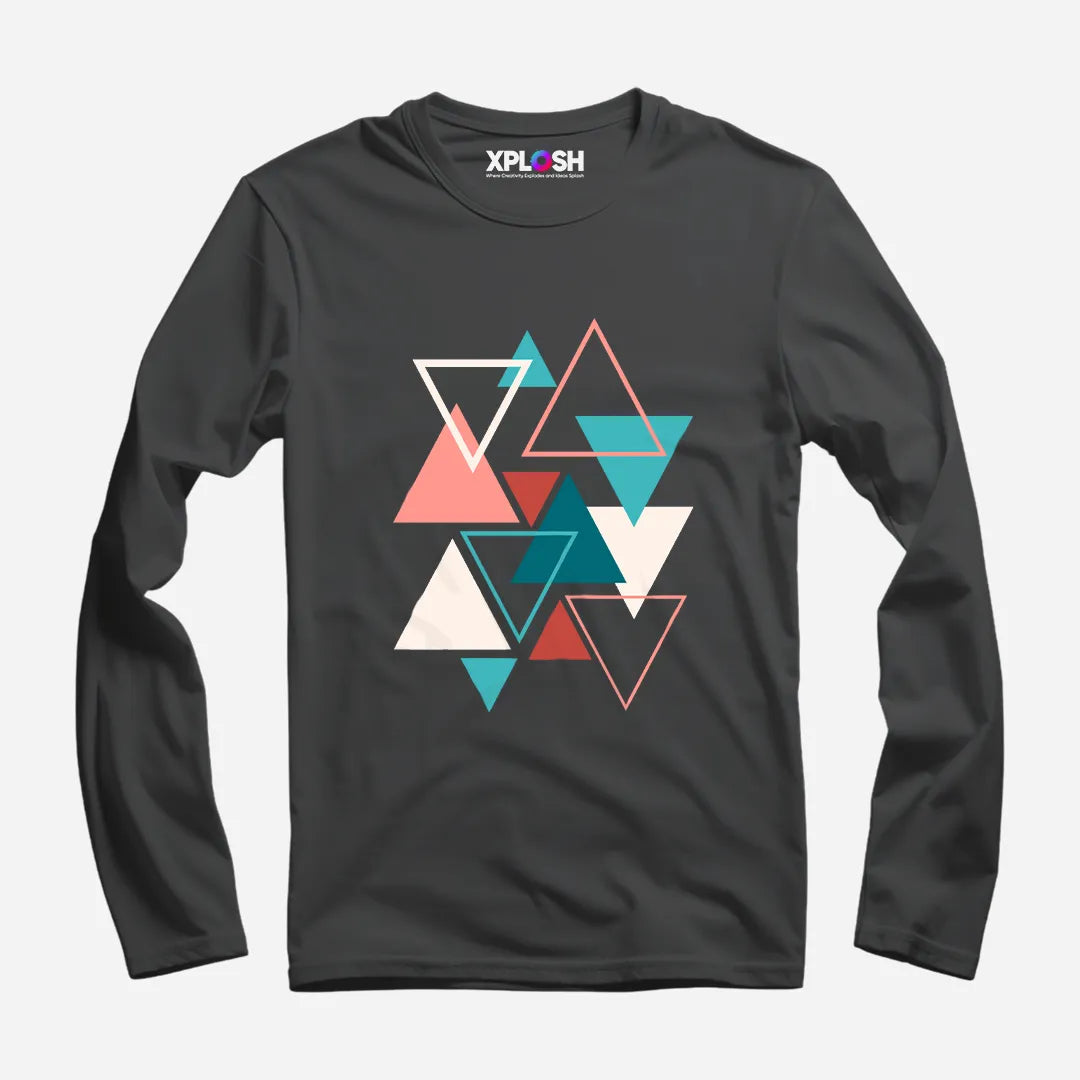 Triangles Full Sleeve T-Shirt
