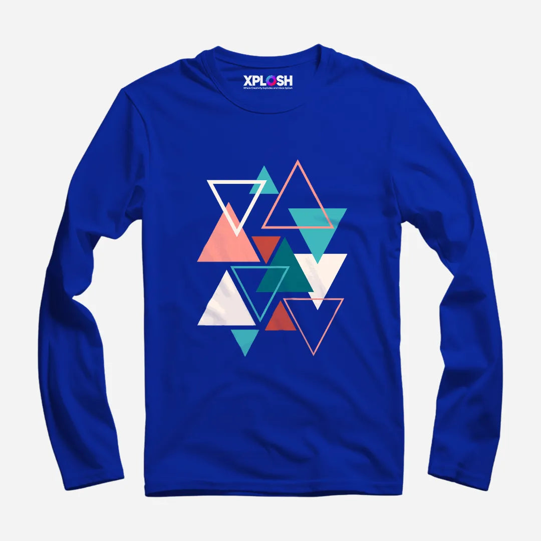 Triangles Full Sleeve T-Shirt