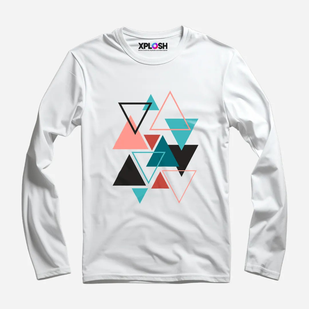 Triangles Full Sleeve T-Shirt