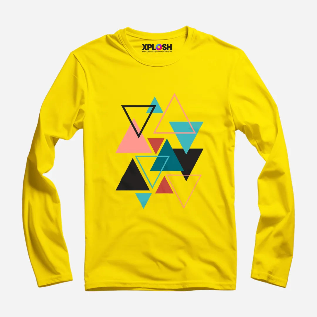 Triangles Full Sleeve T-Shirt