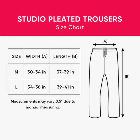 Jet Black Studio Pleated Trousers