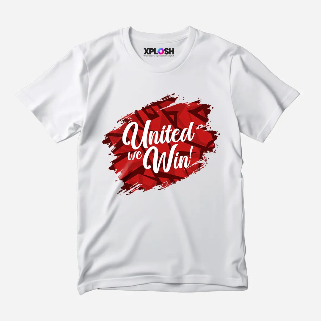 United We Win Half Sleeve T-Shirt