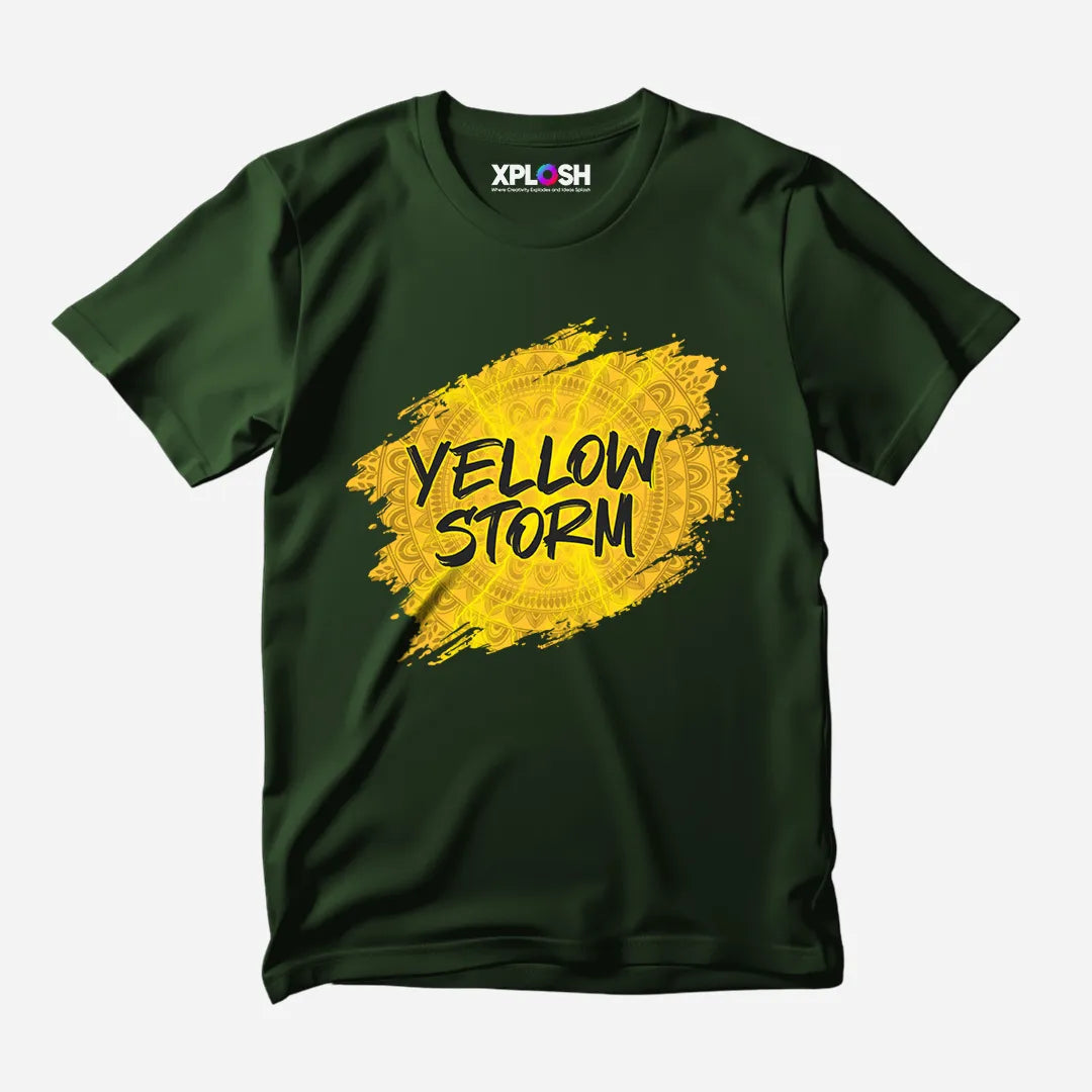 Yellow Storm Half Sleeve T-Shirt