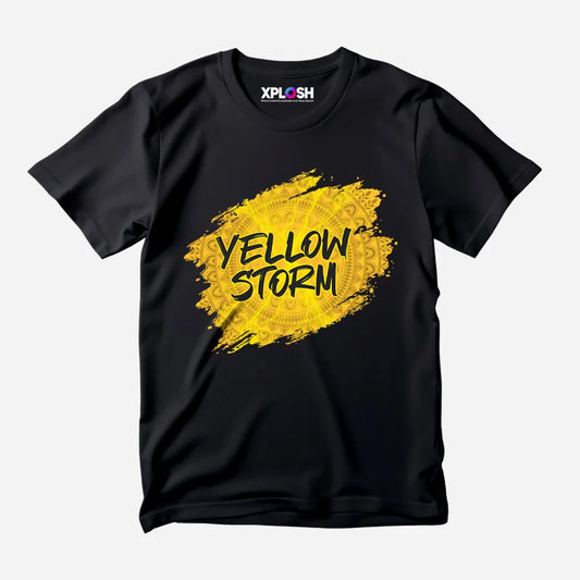 Yellow Storm Half Sleeve T-Shirt