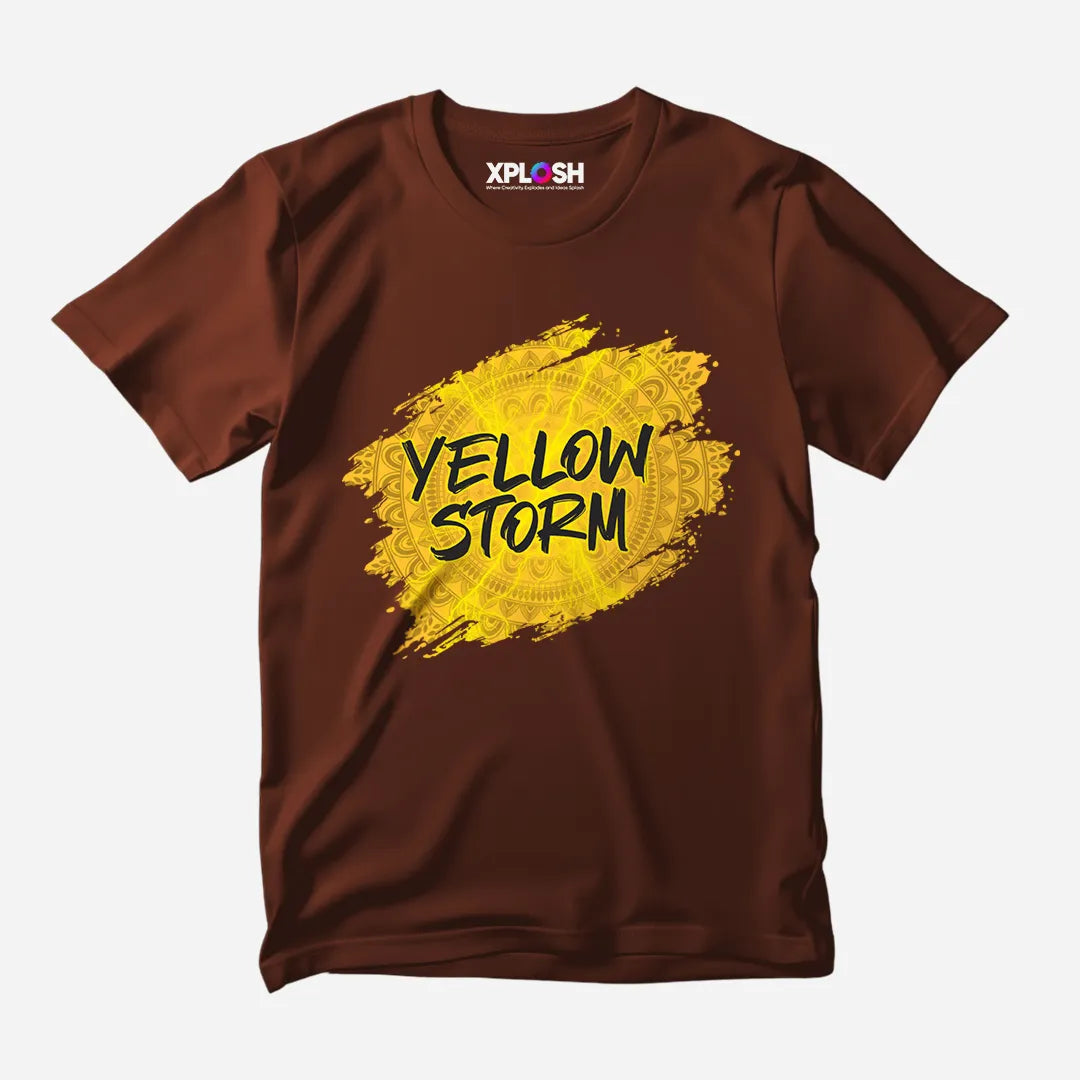 Yellow Storm Half Sleeve T-Shirt