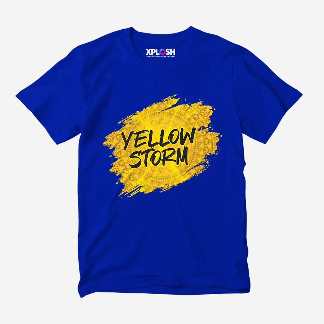 Yellow Storm Half Sleeve T-Shirt