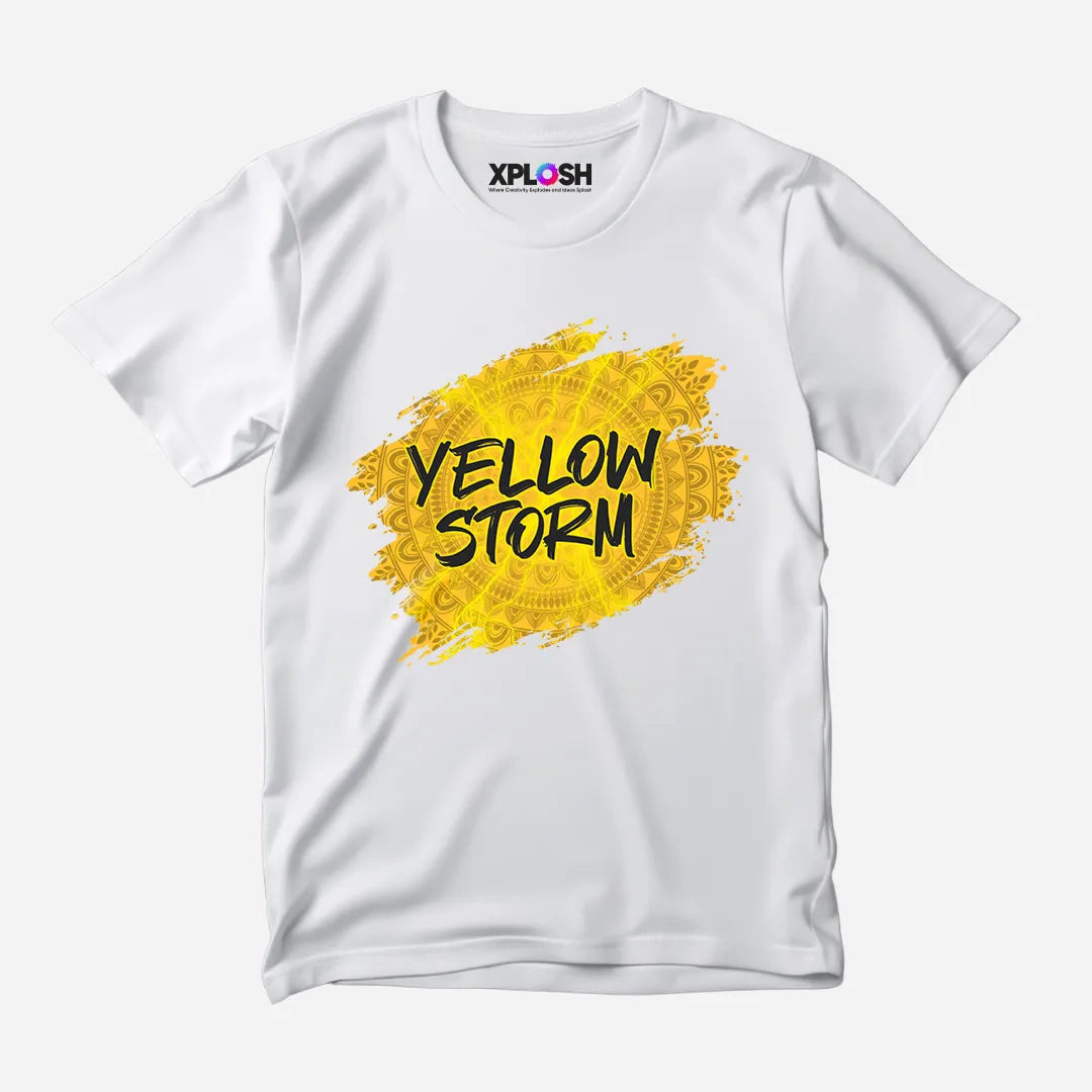 Yellow Storm Half Sleeve T-Shirt