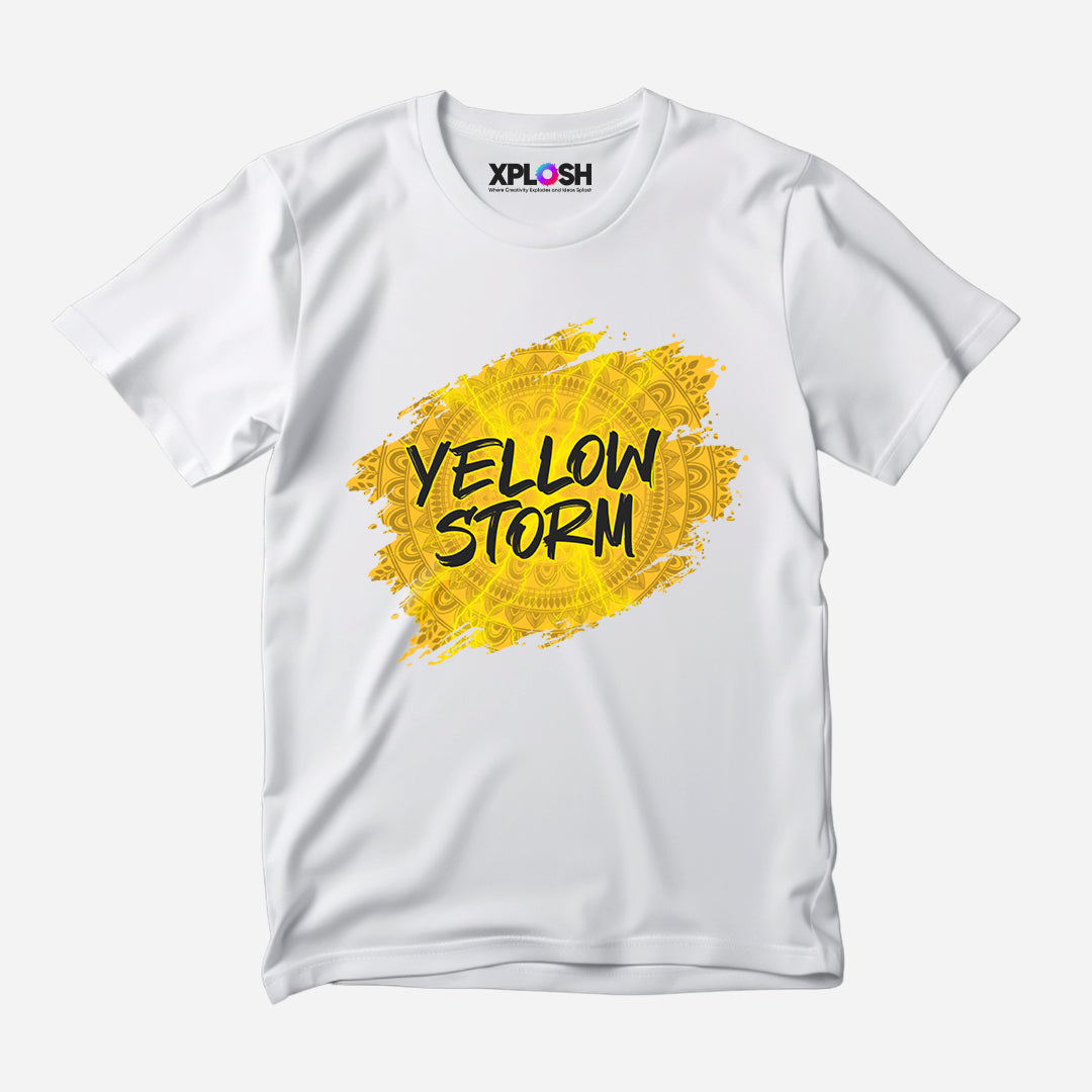 Yellow Storm Half Sleeve T-Shirt
