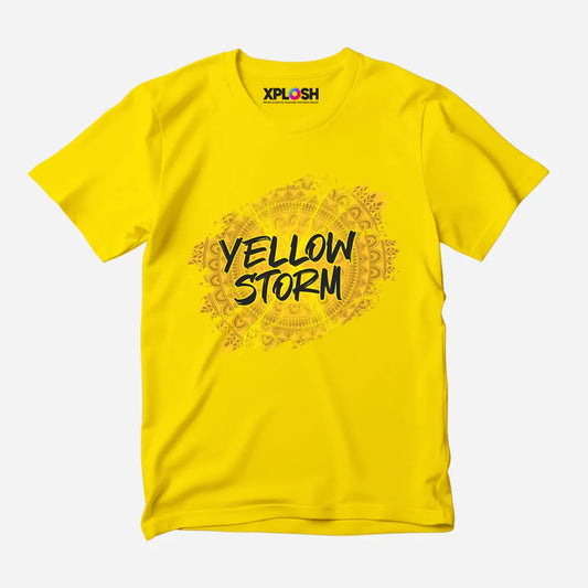 Yellow Storm Half Sleeve T-Shirt
