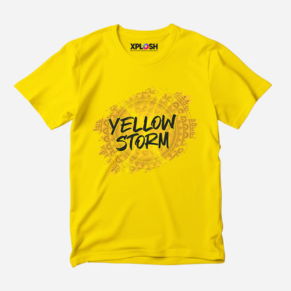 Yellow Storm Half Sleeve T-Shirt